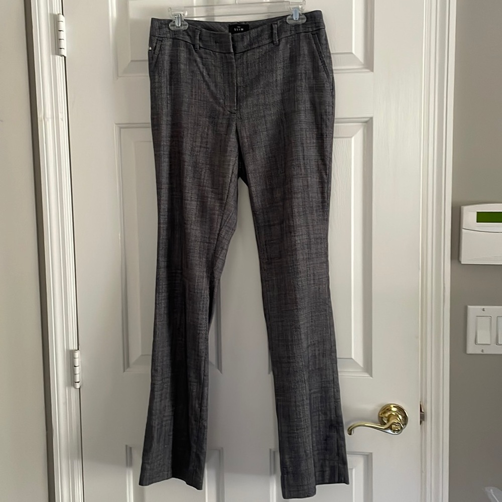 WHBM Navy & White Slim Dress pants Size 4